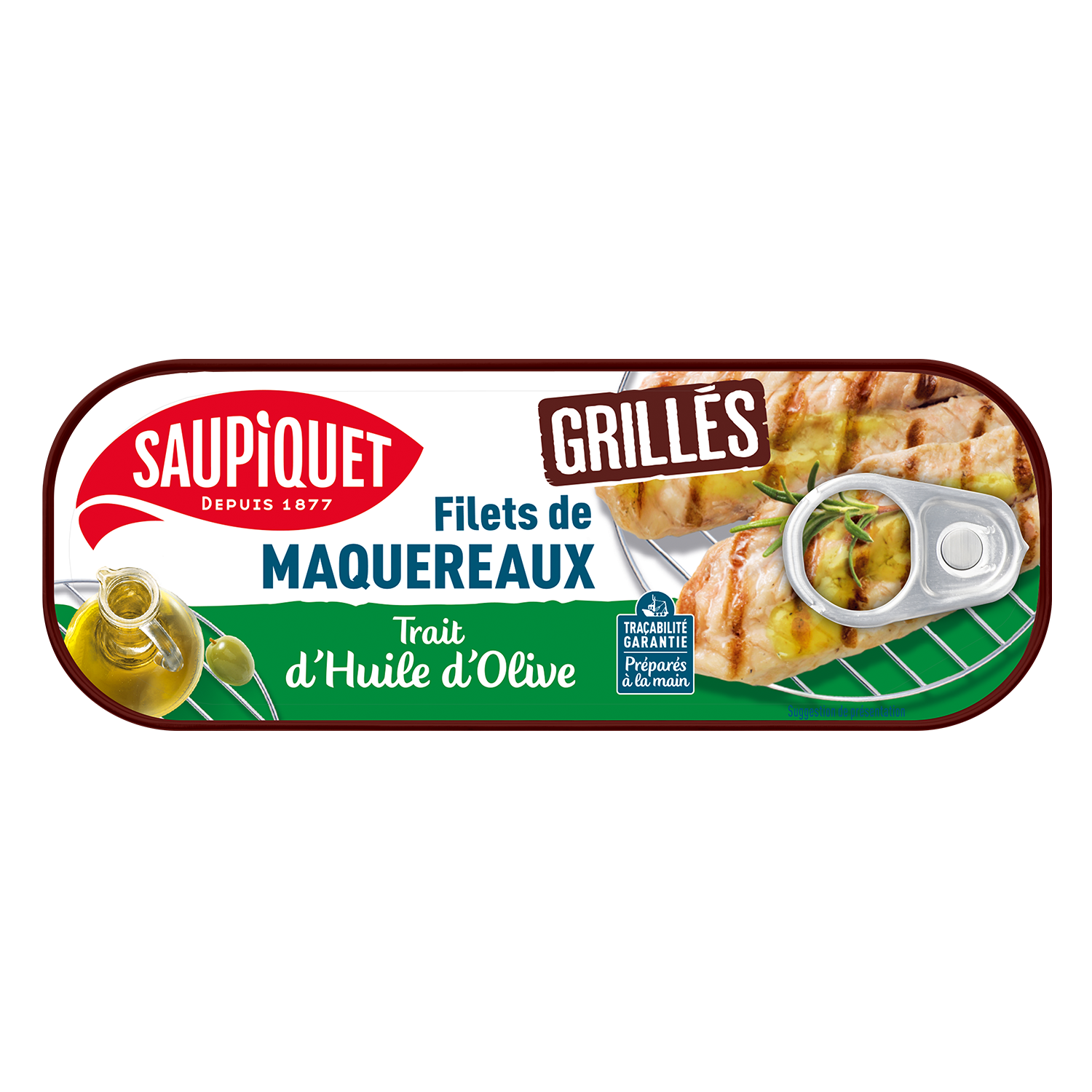 Filets de maquereaux grillés Huile d'olive vierge extra