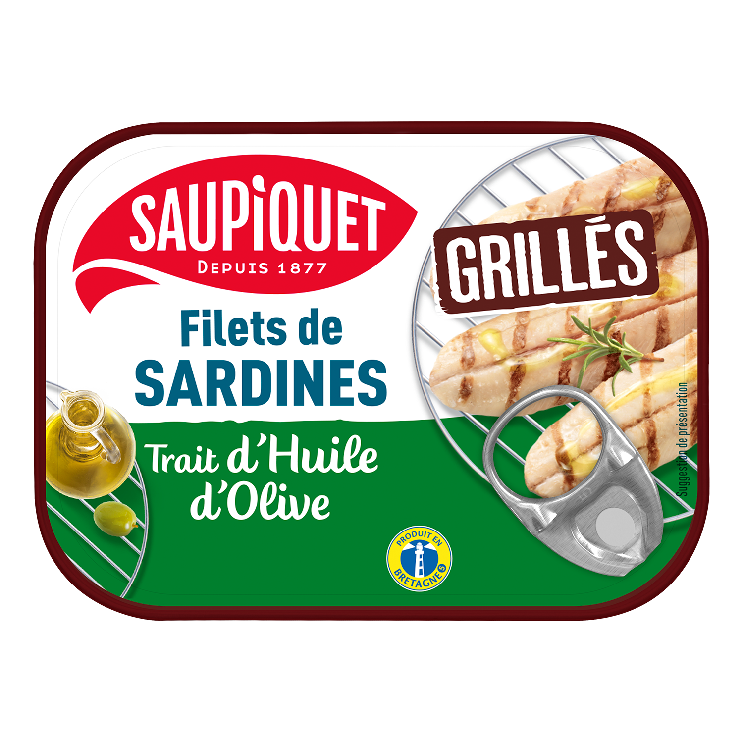 Filets de sardines grillés trait d'huile d'olive