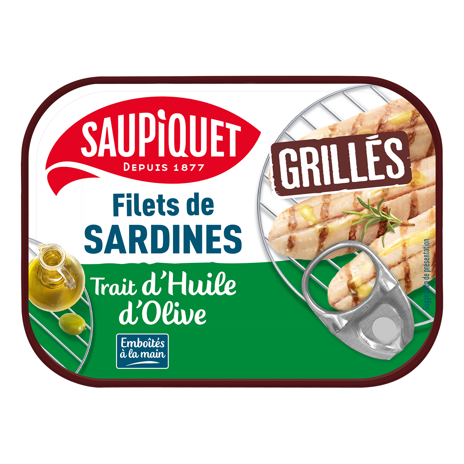 Filets de sardines grillés trait d'huile d'olive