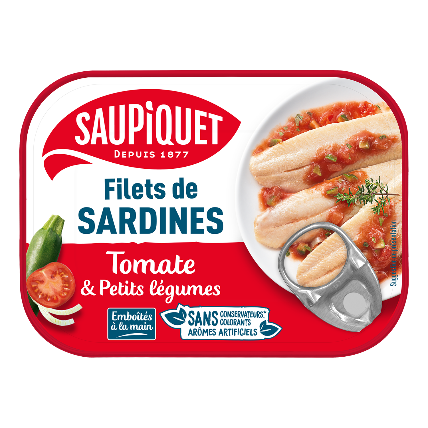 Filets de sardines tomate et petits légumes